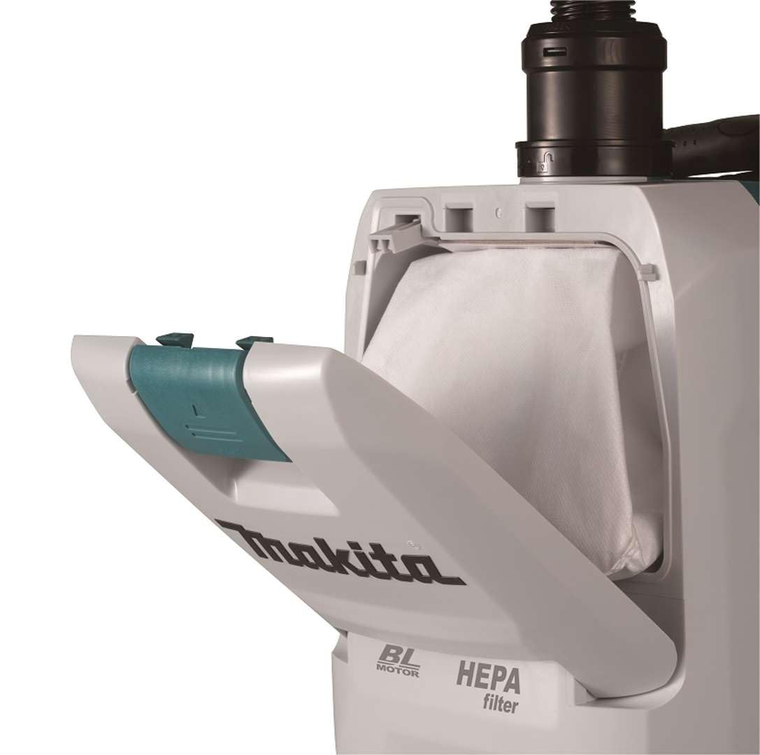Makita VC008GZ Aspiradora de Mochila, 40 V, máx. (sin batería, sin Cargador), Blanco