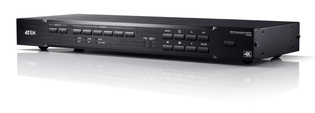 Aten VP1920 | Matriz de presentación 9 x 2 | Switch | 4K, Negro
