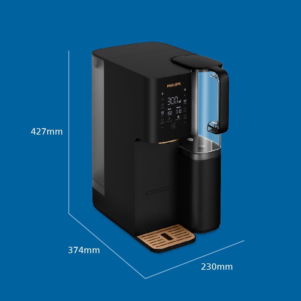 Philips Water ADD6920BK/10 Estación de ósmosis inversa para agua, Aquaporin Inside: Elimina hasta 110 sustancias, calentamiento instantáneo, 1 año de vida útil del filtro