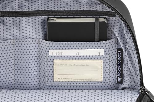 Moleskine Mochila Pequeña, Colección Classic, Mochila Compatible ConTablet, iPad, Laptop Hasta 11 Pulgadas, Dimensiones 25 x 36 x 7 cm, Color Negro