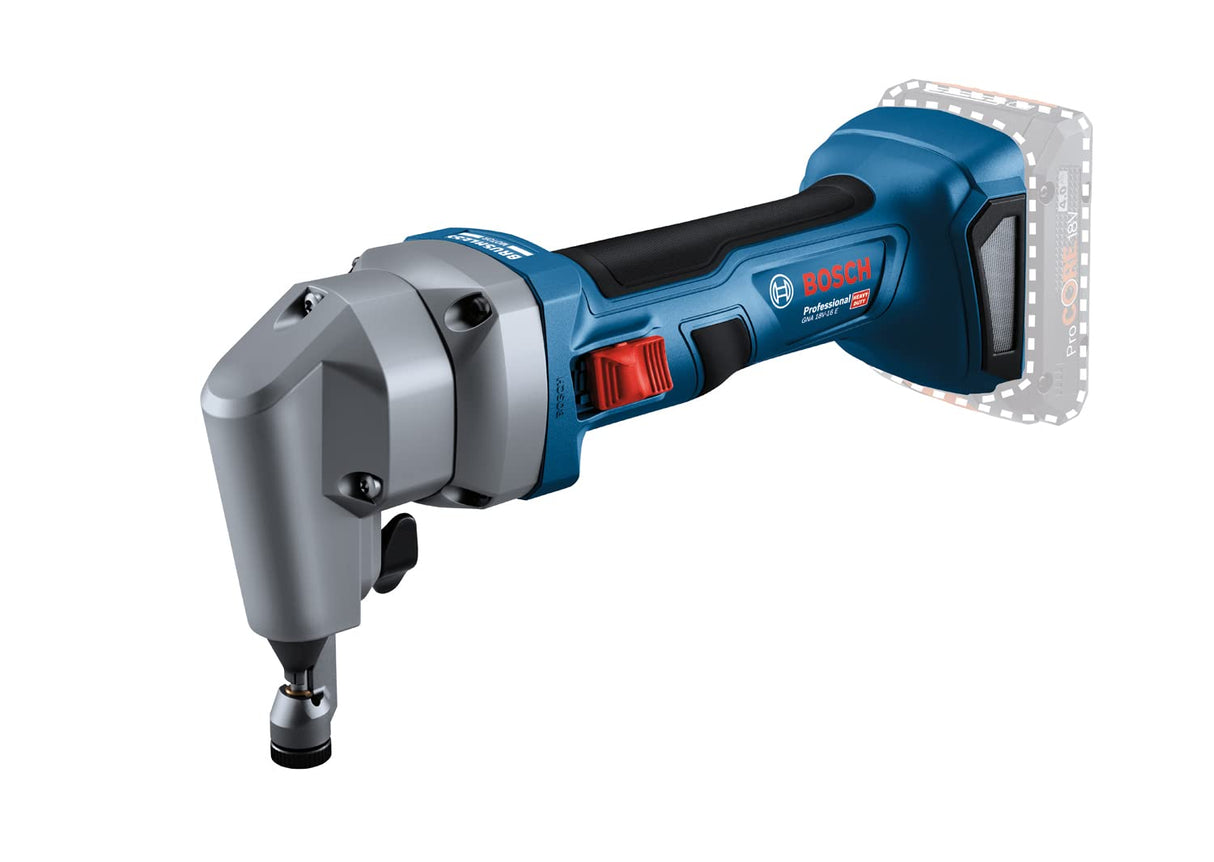 Bosch Professional 18V System GNA 18V-16 E - Punzonadora a batería (Brushless, 1400 cpm, motor Brushless, corte en acero 1,6 mm, sin batería, en caja)
