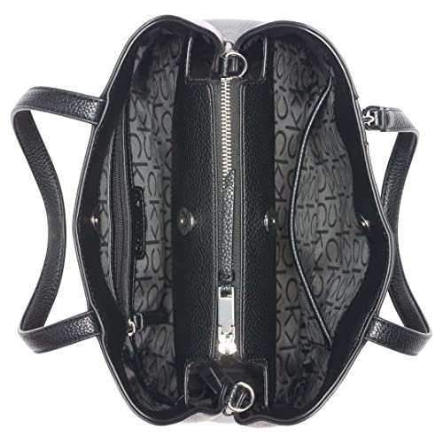 Calvin Klein Bolsa de Triple Compartimento Adeline para Mujer, Marrón/Caqui/Negro, Talla de un Talla