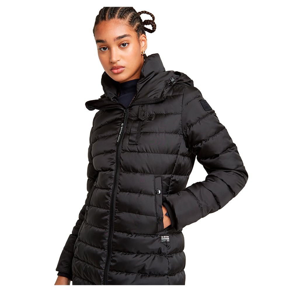 G-STAR Para Mujer Chaqueta ceñida con capucha Whistler Hedley, Negro (dk black D26405-B958-6484), S