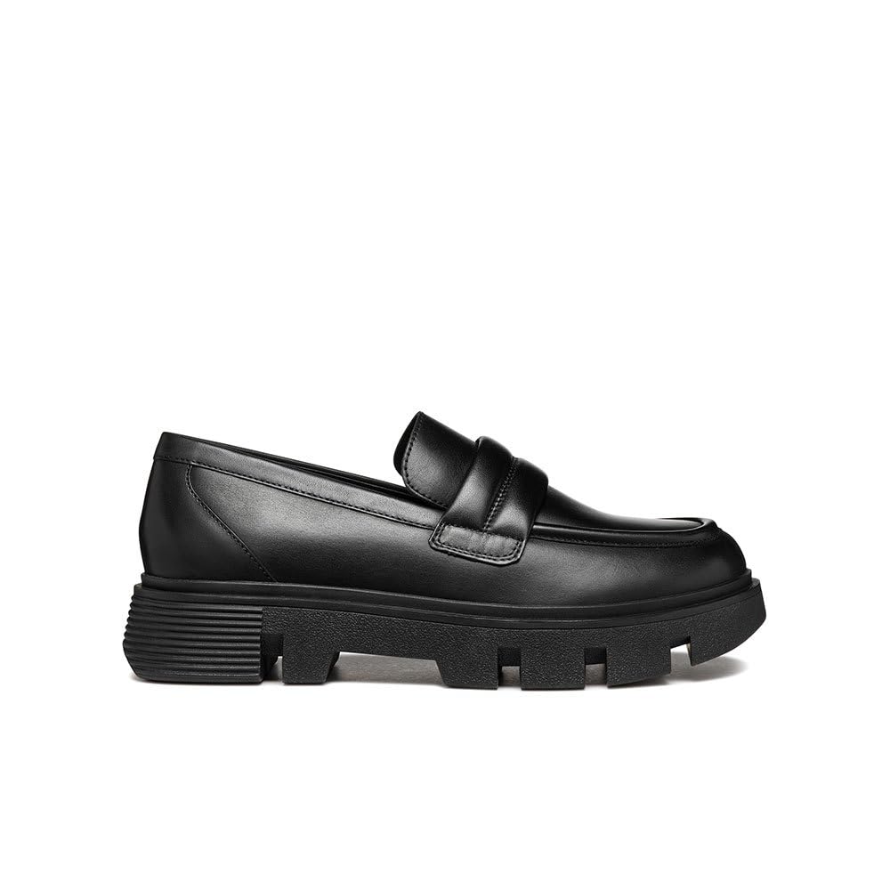 Geox D Vilde C, Mocasin Mujer, Black, 37.5 EU