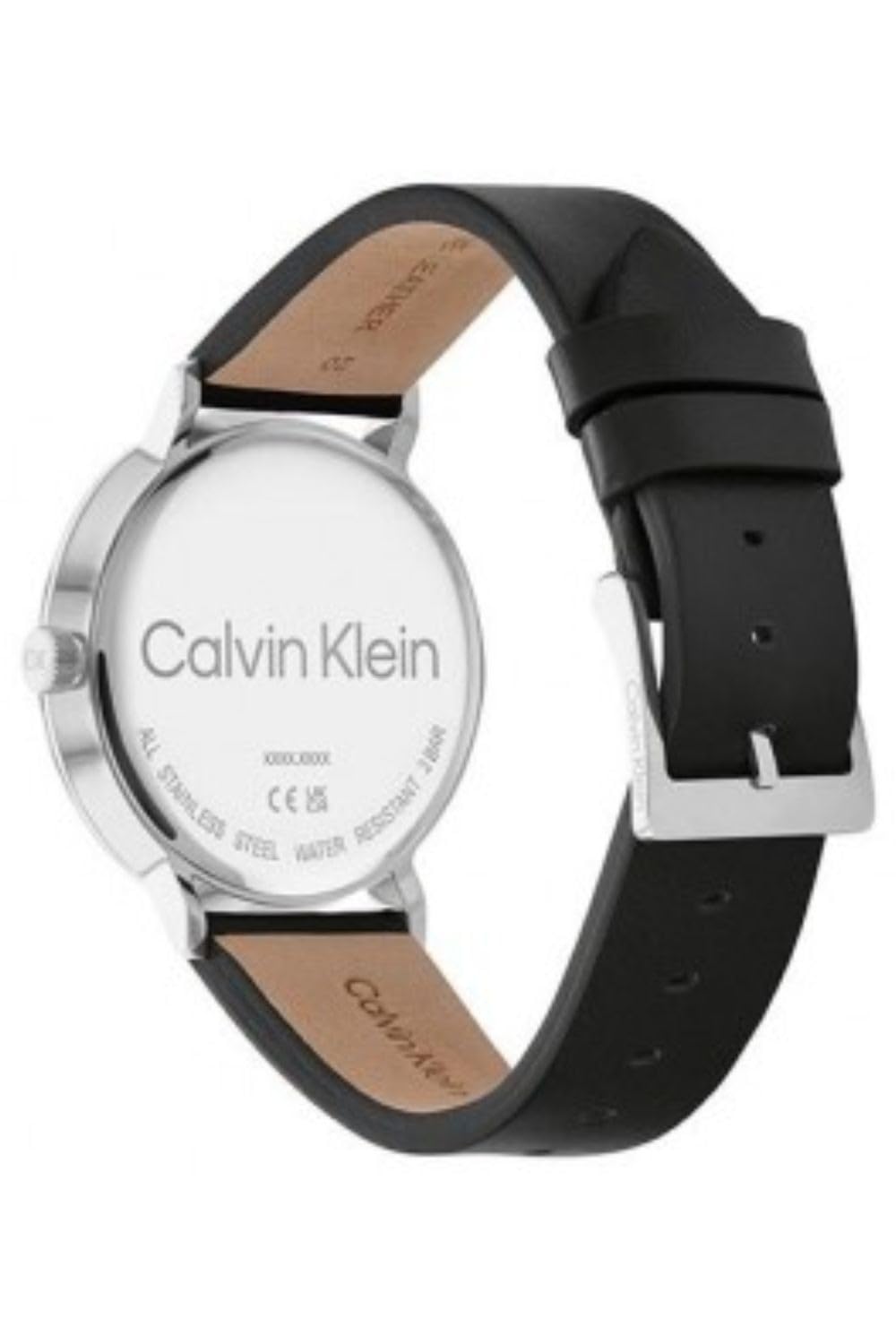 Calvin Klein Reloj Analógico de Cuarzo para Hombre Colección Modern Mesh con Correa de Cuero Negra - 25200050