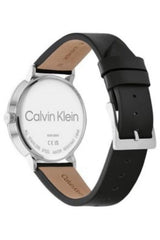 Calvin Klein Reloj Analógico de Cuarzo para Hombre Colección Modern Mesh con Correa de Cuero Negra - 25200050