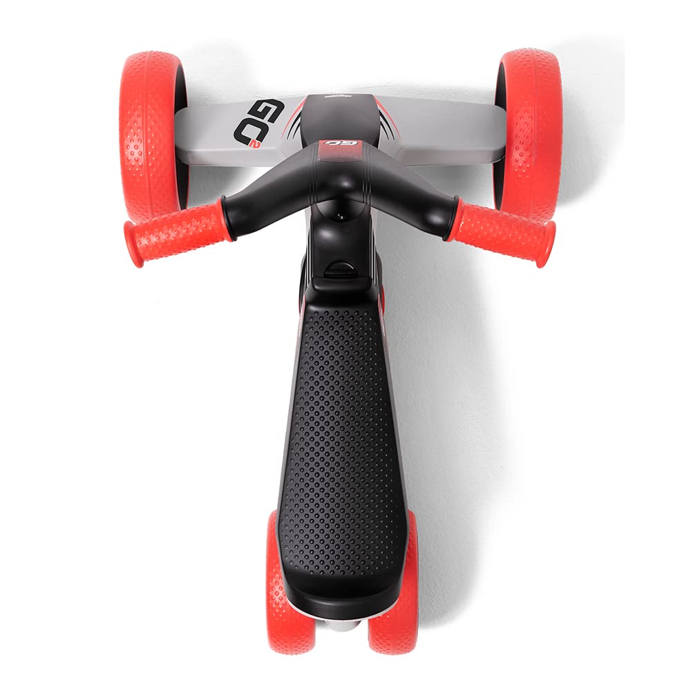 Berg GO² - Coche Antideslizante 2 en 1, tobogán y Rueda para niños, con Pedales Plegables, Juguete para niños a Partir de 10 Meses (SparX Rojo)