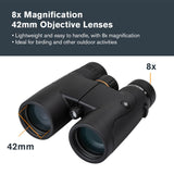 Celestron 72322 Nature DX 8x42: prismáticos para Exteriores y para observar Aves, con Revestimiento múltiple Completo y prismas BaK-4, Carcasa revestida de Goma y Resistente al Agua y el vaho
