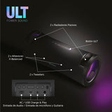 Sony ULT FIELD 7 Altavoz inalámbrico bluetooth portátil con ULT POWER SOUND y Deep Bass, altavoz X-Balanced, 30H de batería, IP67, resistente al agua, iluminación LED, micrófono, entrada para guitarra