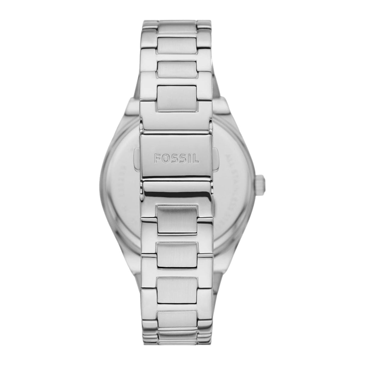 Fossil Scarlette Reloj para Mujer, Movimiento de Cuarzo con Correa de Acero o Piel, Tono Plateado, 38MM