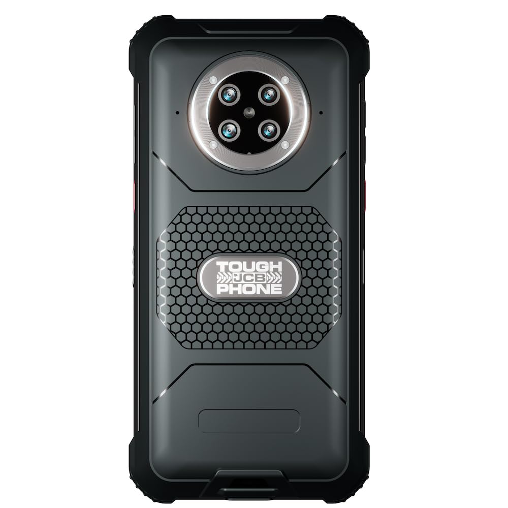 JCB Toughphone MAX, Teléfono móvil Robusto de 6,67", Android 12, Dual SIM desbloqueada, Cámara de 48MP, TP232, 128GB, Negro