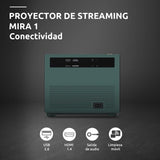 Strong MIRA1 Proyector De Video Oficial Google TV Smart 1080P con Soporte 4K, Enfoque Automático & Keystone, WiFi Bluetooth Portátil Proyector Exterior para iOS/Android/Cine En Casa