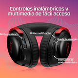 HyperX Cloud III S - Auriculares Gaming inalámbricos, Bluetooth, 2.4Ghz, PC, PS5, Xbox, Drivers 53 mm, DTS, micrófono 10mm, batería hasta 200h, Negro