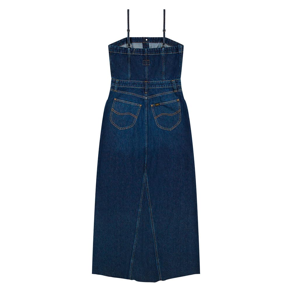 Lee Maxi Denim Dress Vestido Informal, Dark Fusion, XS Mujeres