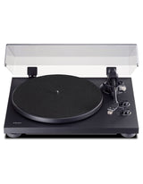 Teac TN-280BT-A3 Giradiscos con salida Bluetooth (plato de aluminio, transmisión por correa, preamplificador de fono MM, carcasa de MDF de alta densidad) Negro