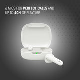 JBL Wave Flex 2, Auriculares inalámbricos True Wireless, Bluetooth, autonomía de hasta 40 hrs, Sonido Pure Bass, Smart Ambient, Resistentes al Agua y al Polvo, conexión multipunto, Azul