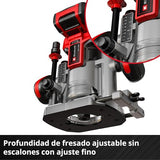 Einhell Professional Set de fresadora superior-de cantos con batería TP-RO Set 18 Li BL-Solo Power X-Change (18V, ajuste fino de profundidad de fresado, incl. accesorios+bolsa, sin batería)