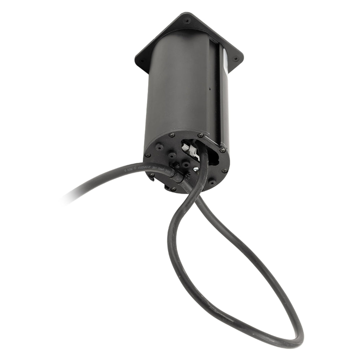 Cyclingcolors 1 toma empotrada pull-out 2 x 230 V con cable de longitud 1,3 m para oficina o casa, color negro