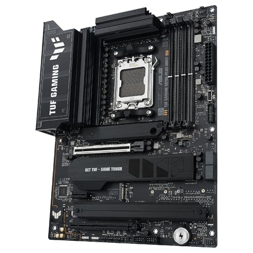 ASUS TUF Gaming X870E-PLUS WIFI7 Placa Base AMD X870E ATX, VRM de 16+2+1 Fases, DDR5, PCIe 5.0, Q-Release Slim, M.2, WiFi 7, USB4 Tipo-C, Aura Sync, AI Cooling II, AI Networking II y AI Overclocking