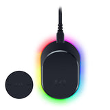 Razer Mouse Dock Pro & Charging Puck - Base de carga inalámbrica magnética & módulo para ratones compatibles, Hyperspeed 4K, iluminación 8 RGB Chroma) - Negro