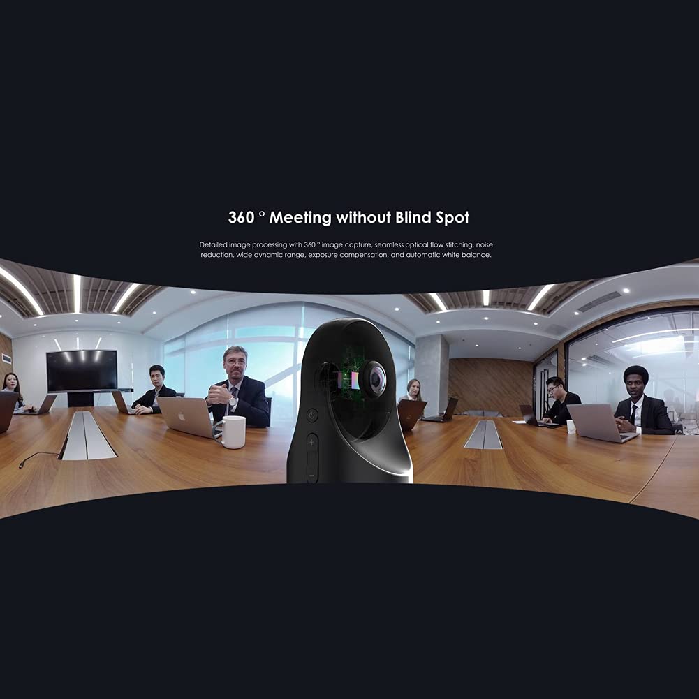 Kandao Cámara de Sala de conferencias Meeting Pro Videoconferencia Full HD 1080p, cámara de Video 360, micrófonos direccionales, Altavoz de Alta fidelidad, más Zoom óptico, Uso portátil y Transporte