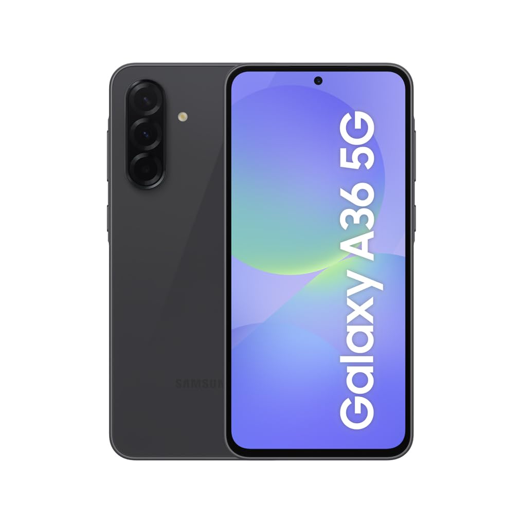 Samsung Galaxy A36 5G 128GB Teléfono Móvil, 6GB RAM, 50MP Cámara, Negro, Garantía del Fabricante 3 Años + 1 Año Extra