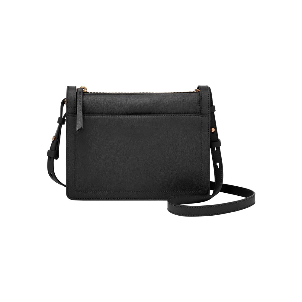Fossil Taryn bolso de mujer, bandolera de piel negra, L: 24,1 cm, A: 5,7 cm, A: 18,4 cm, ZB1894001