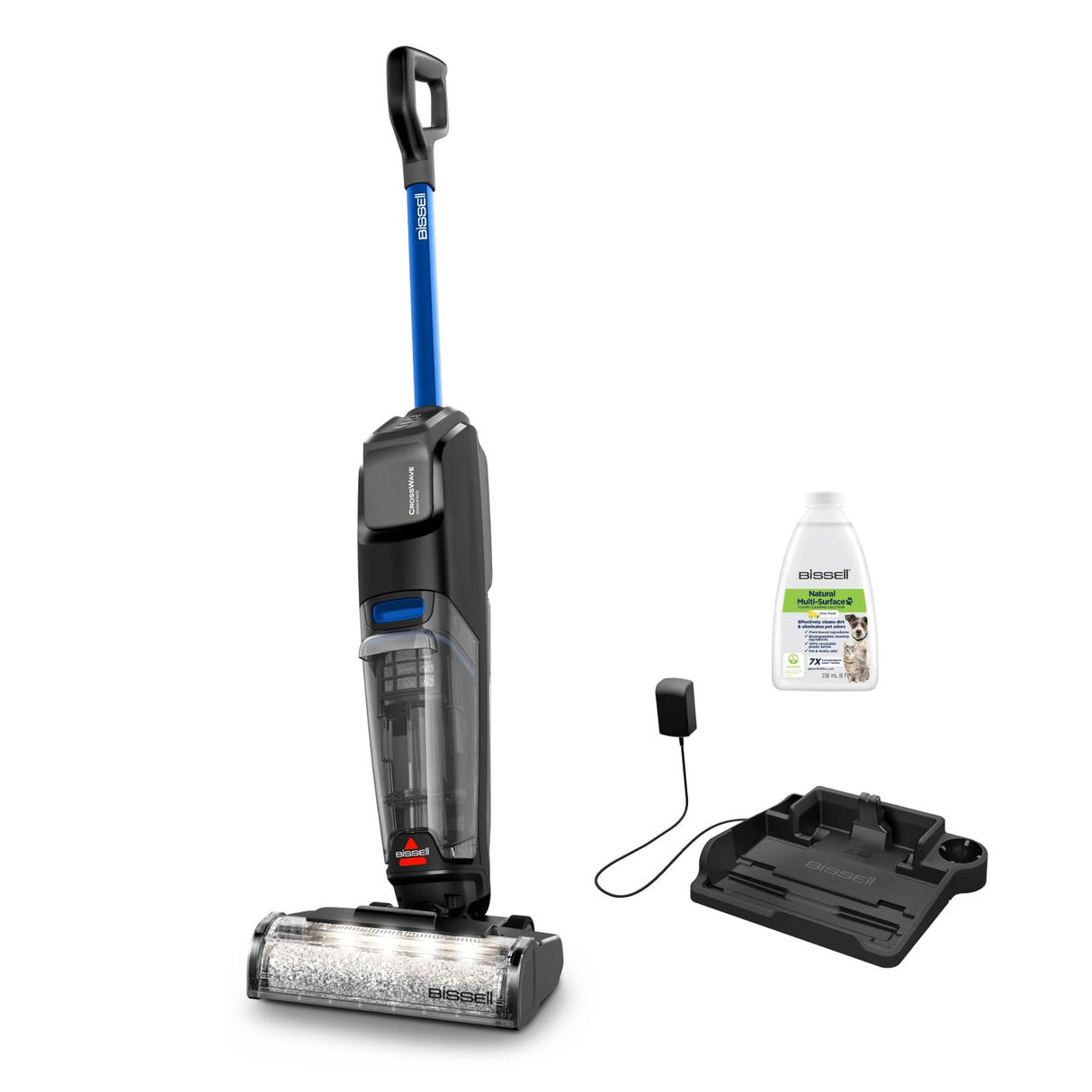Bissell CrossWave OmniFind, Aspiradora de Mano Sin Cable, Aspirado y Mopa al Mismo Tiempo, con Luces LED FurFinder para Detectar Suciedad y Pelos de Mascotas, 185m² Limpieza Multisuperficie, 4006N