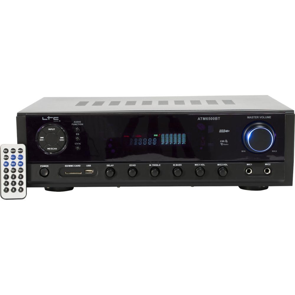 ATM6500BT - LTC - Amplificador HIFI 2 x 50W - USB, SD y Bluetooth - Negro
