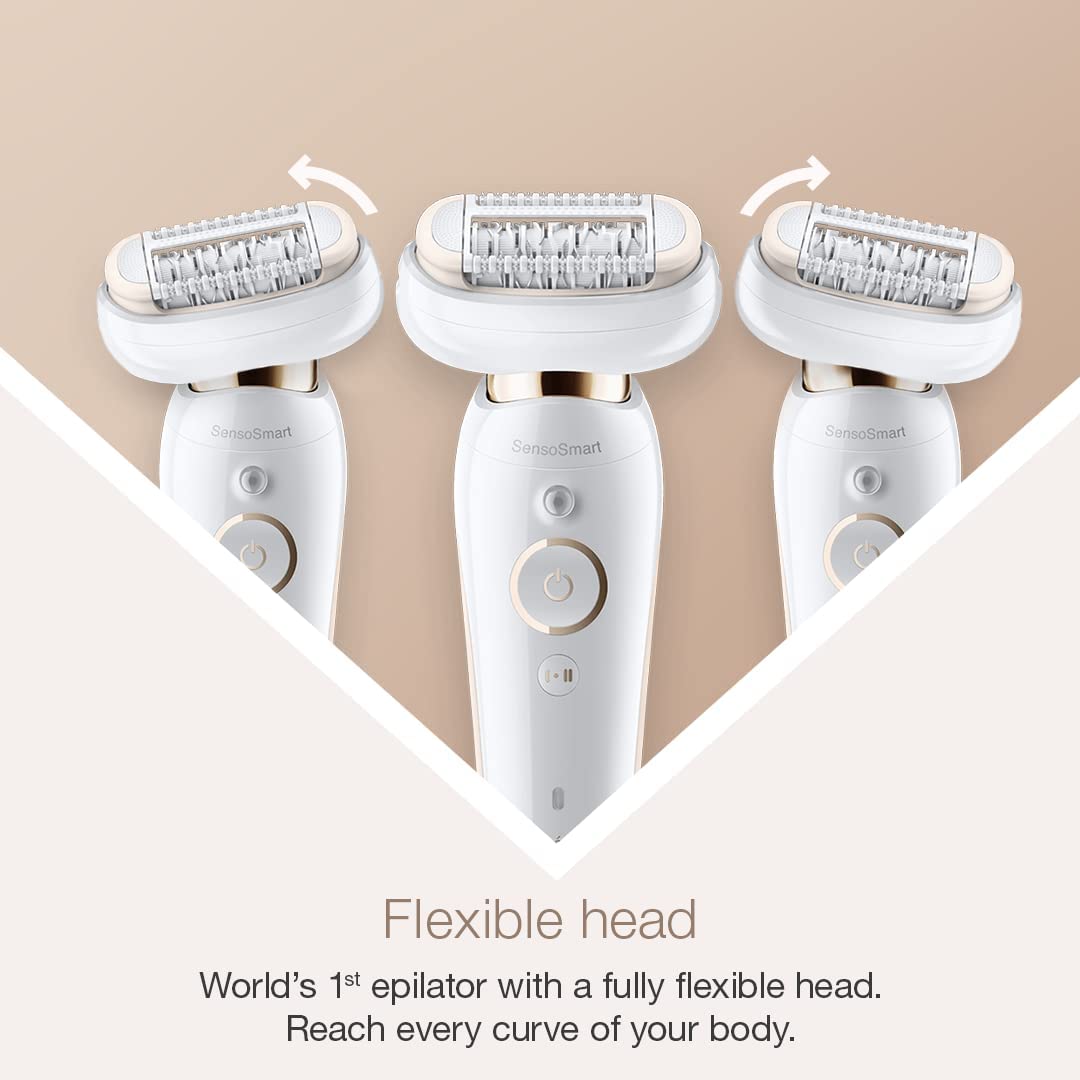 Braun Silk Epil 9 Flex 9010 - Depiladora eléctrica 3D, color blanco