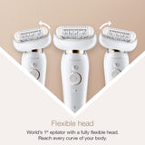 Braun Silk Epil 9 Flex 9010 - Depiladora eléctrica 3D, color blanco