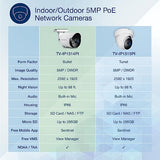 TRENDnet, TV-IP1514PI, Cámara de Red Tipo Bala H.265 PoE de 5 MP para Interiores/Exteriores, clasificación IP66, visión Nocturna por Infrarrojos de hasta 30 m (98 pies)