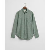 GANT Reg Cotton Linen Shirt Camisa, Verde leñoso, 4XL Hombres