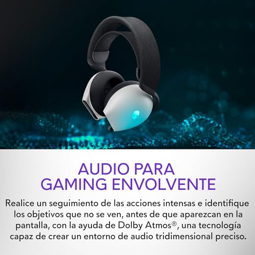 Alienware Dual Mode Wireless Gaming Headset - AW720H (Lunar Light)