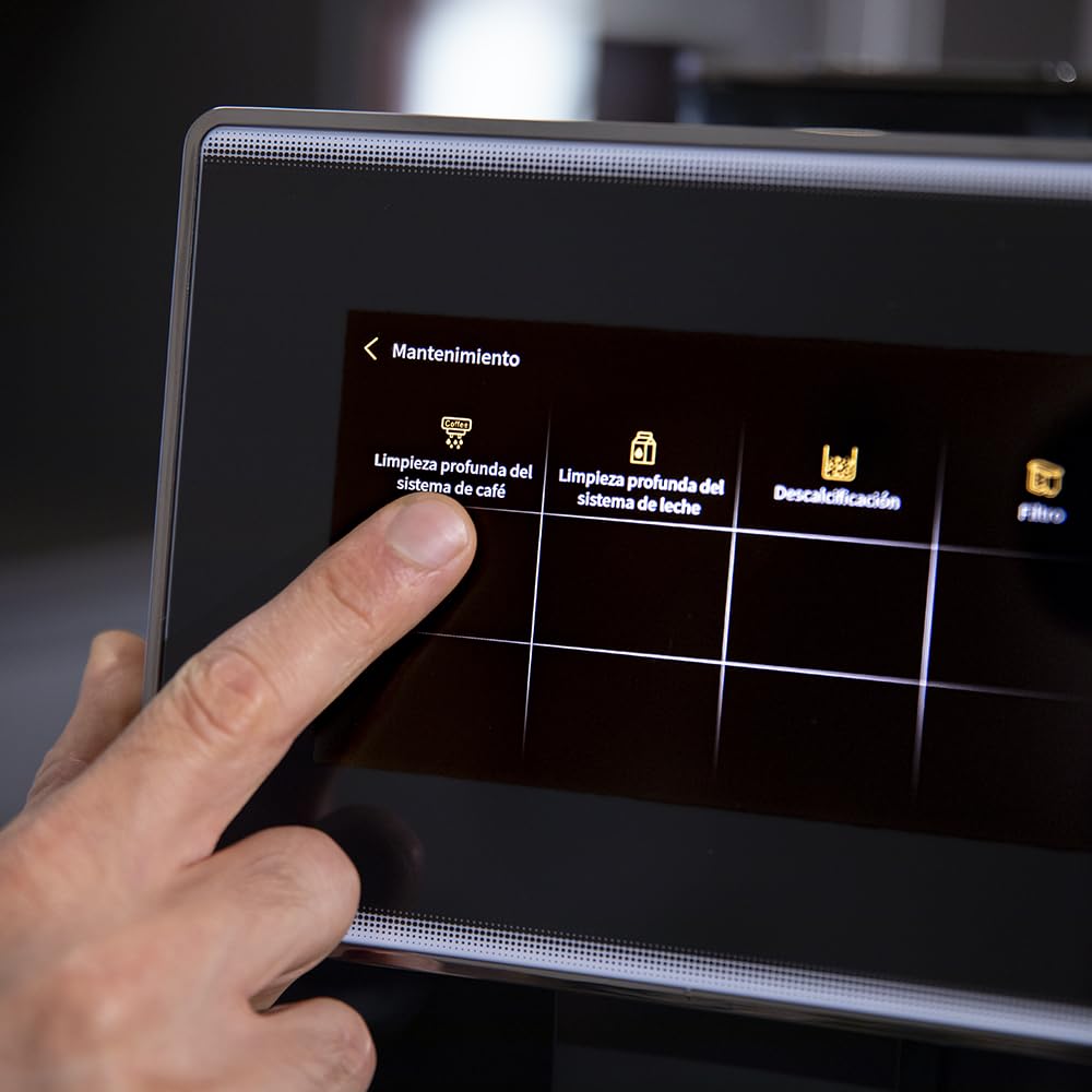 Cecotec Cafetera Superautomática Táctil Cremmaet Touch OCS. 1500W, 19 Bares, Pantalla TFT, Sistema Thermoblock, Limpieza Automática, Depósito de 400g de Café en Grano, 2L de Agua y 600ml de Leche