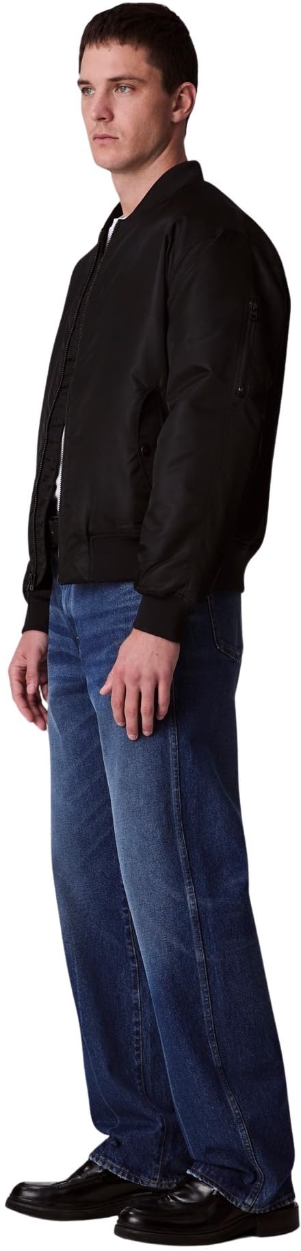 Calvin Klein Cazadora bomber Hombre Jeans Hero con cremallera, Negro (Black), M