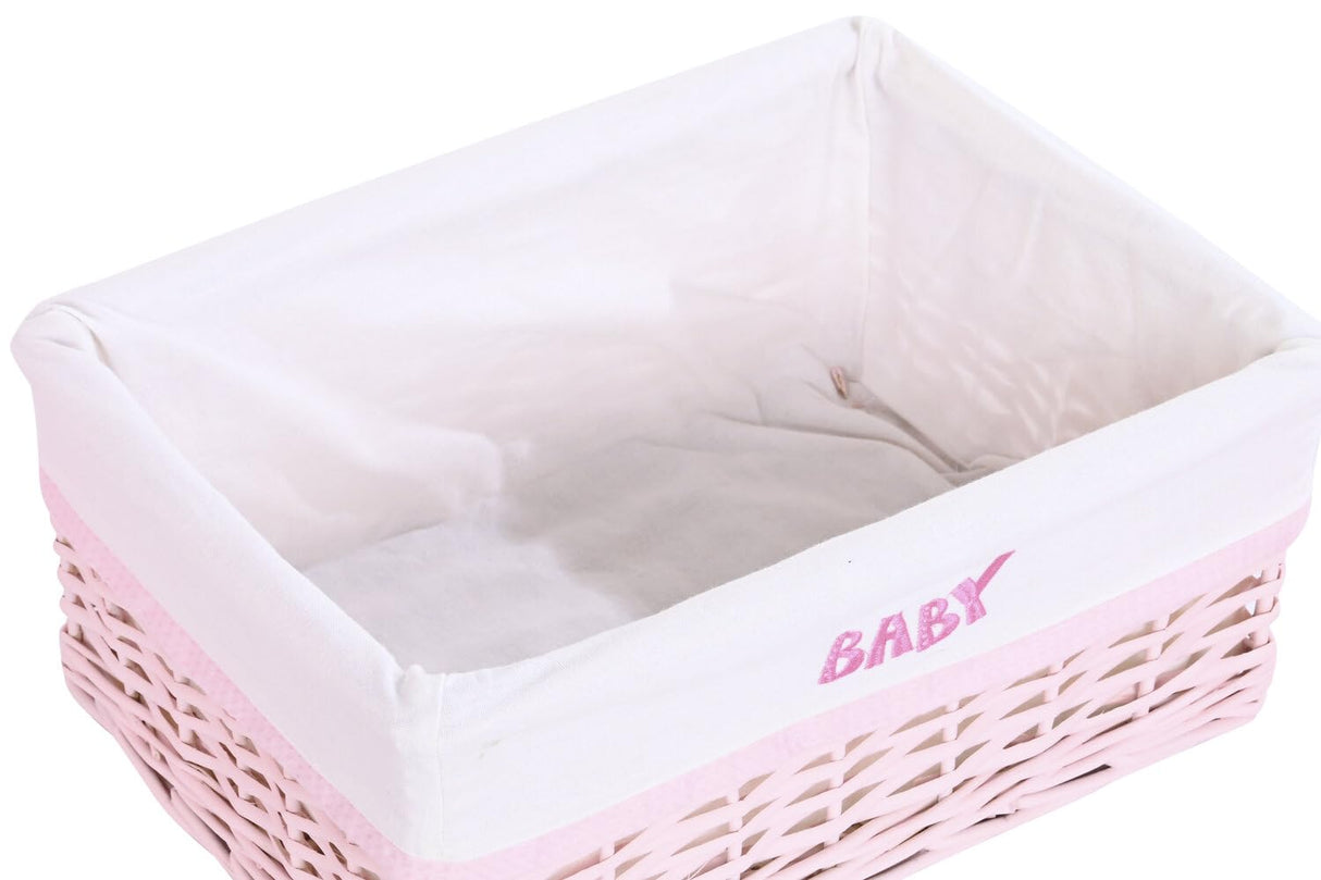 CESTA ROPA SET 5 MIMBRE POLIESTER 44X34X56 ROSA