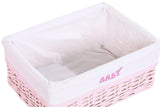 CESTA ROPA SET 5 MIMBRE POLIESTER 44X34X56 ROSA