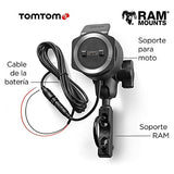 TomTom GPS para motocicletas Rider 500 (4,3 pulgadas con carreteras montañosas, actualizaciones mediante Wi-Fi, info tráfico en tiempo real, Radares de tráfico, 49 mapas)