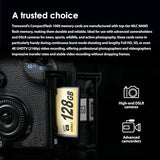 Transcend 128GB CompactFlash 1000 Memory Card, hasta 160/120 MB/s, Suitable para grabación de Video en resolución Ultra Alta Full HD, 3D y 4K UHDTV TS128GCF1000
