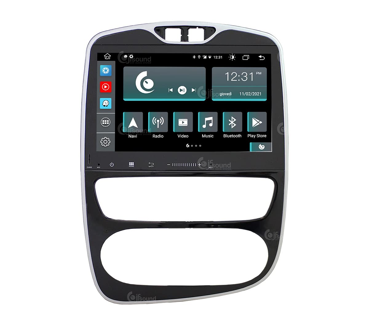 Autorradio de Ajuste Personalizado para Renault Clio Android GPS Bluetooth WiFi Dab USB Pantalla táctil Full HD 10" procesador de 8 núcleos y comandos de Voz