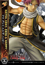 Prime 1 Studio Fairy Tail - Figura Decorativa de Natsu, Gris, Erza, Happy - Figura de Estatua de Lujo, versión 1/7, 57 cm