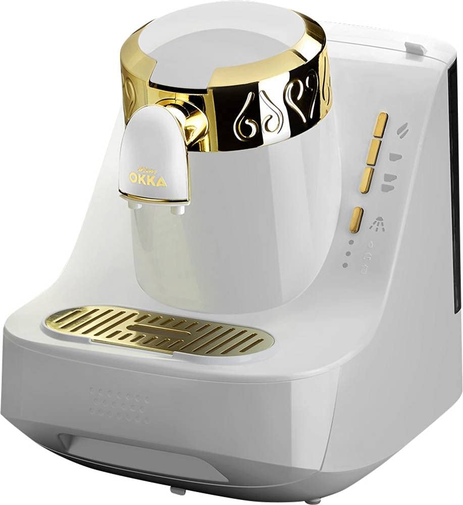 Arzum Okka OK008-B TURKISH COFFEE MACHINE, fully automatic coffee machine, 2 tazas de café, blanco