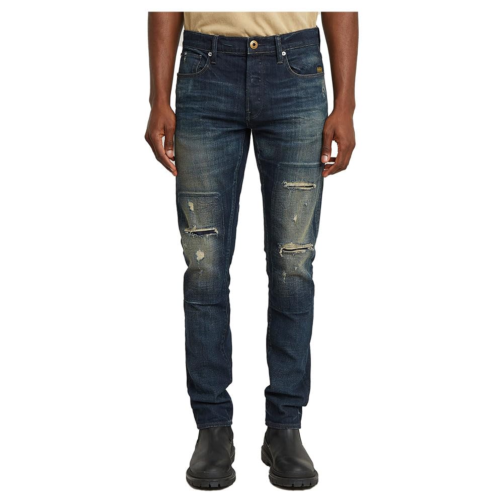 G-STAR 3301 Slim Jeans Vaqueros, Azul (Antique Foundry Repaired 51001-d594-h102), 32W / 32L Hombre