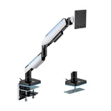LogiLink Soporte para Monitor de 17 a 49" con Resorte de Gas, Soporte de Mesa o Montaje de Agujeros de Mesa, Capacidad de Carga de hasta 20 kg, diseñado para Gamer con Efecto de iluminación