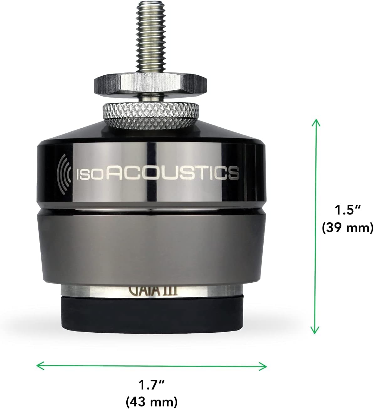 IsoAcoustics Gaia Series - Pies de Aislamiento para Altavoces y subwoofers (Gaia III, 32 kg MAX)