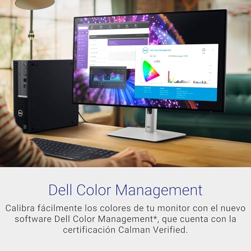 Dell U2724DE UltraSharp Thunderbolt 27" QHD (2560x1440) Monitor, 120Hz, IPS Black, 5ms, 98% DCI-P3, 2x Thunderbolt, 2x USB-C, 2x DisplayPort, HDMI, 4x USB, RJ45, 3 Años de Garantía, Plata