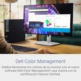 Dell U2724DE UltraSharp Thunderbolt 27" QHD (2560x1440) Monitor, 120Hz, IPS Black, 5ms, 98% DCI-P3, 2x Thunderbolt, 2x USB-C, 2x DisplayPort, HDMI, 4x USB, RJ45, 3 Años de Garantía, Plata