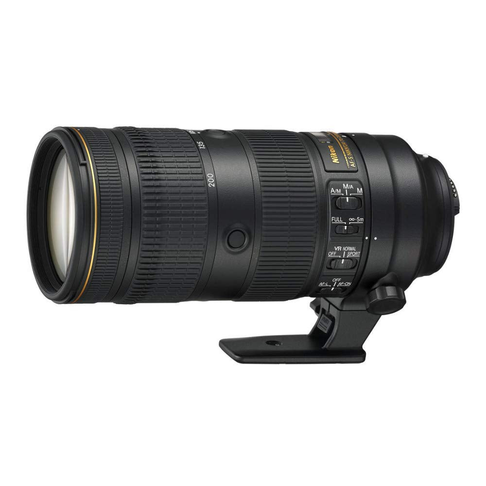 Nikon AF-S 70-200mm F4 ED VR - Objetivo para Nikon (distancia focal70-200mm, apertura f/4, zoom óptico 5x,estabilizador) color negro - Versión Europea