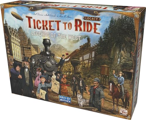 Ticket to Ride Legacy: Legends of The West - Juego de mesa The Ultimate Train Adventure! Juego de estrategia, juego familiar para niños y adultos – Versión inglesa